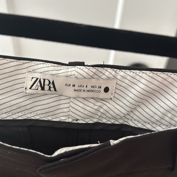 Black Cigarette Zara Pants - Size 28/6 - Picture 3 of 3